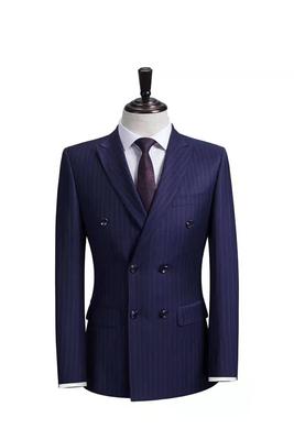职业装、条纹戗驳领男士、西服